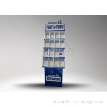 Four Tier Advertising Cardboard Display Stand with Equal Un